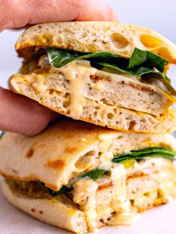 Chicken Patty Sandwich With Honey Mustard Dressing